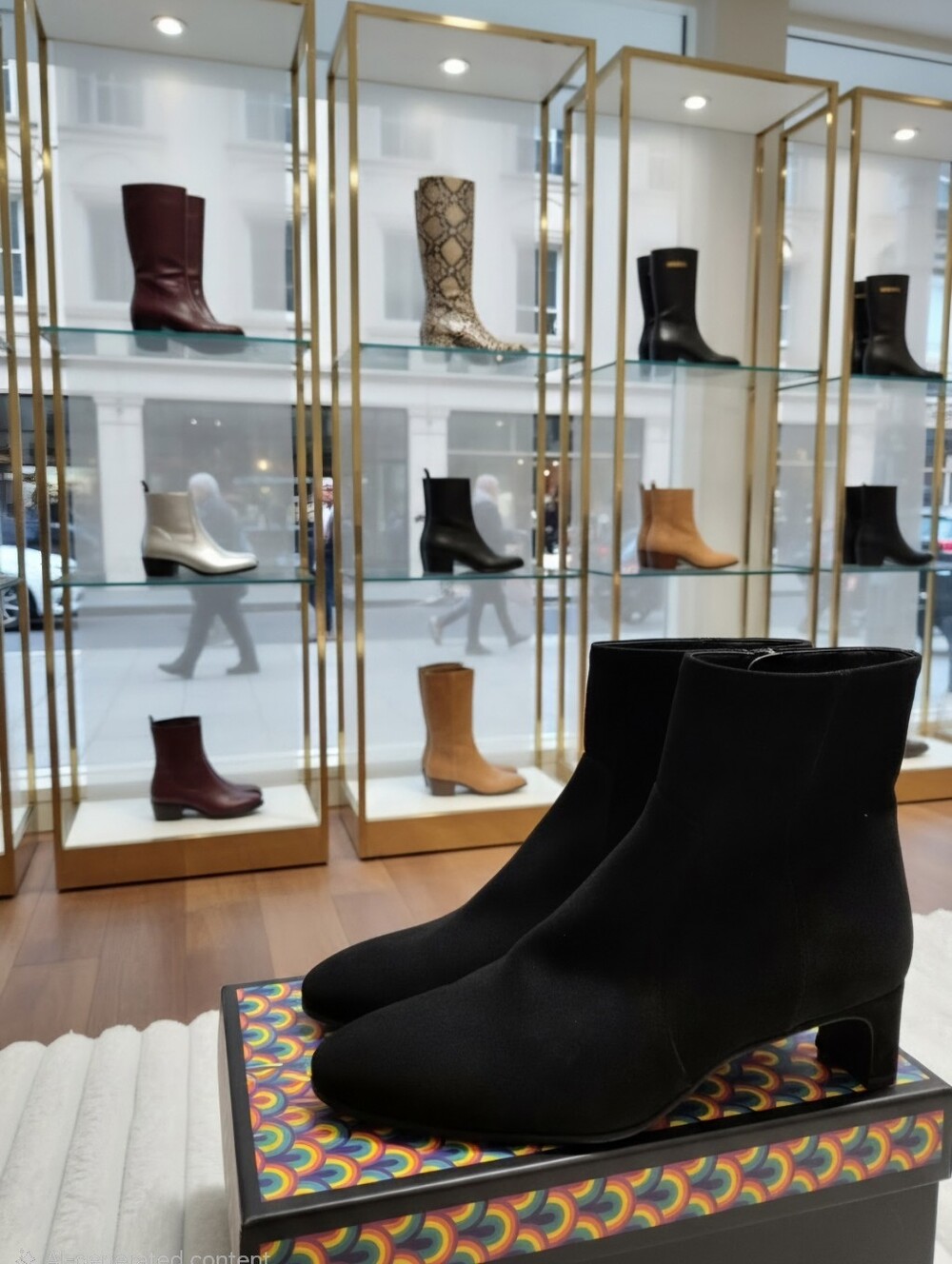 AQUATALIA SIELLA WATERPROOF BLACK LEATHER ANKKE BOOTS WOMEN'S SZ 7 $395